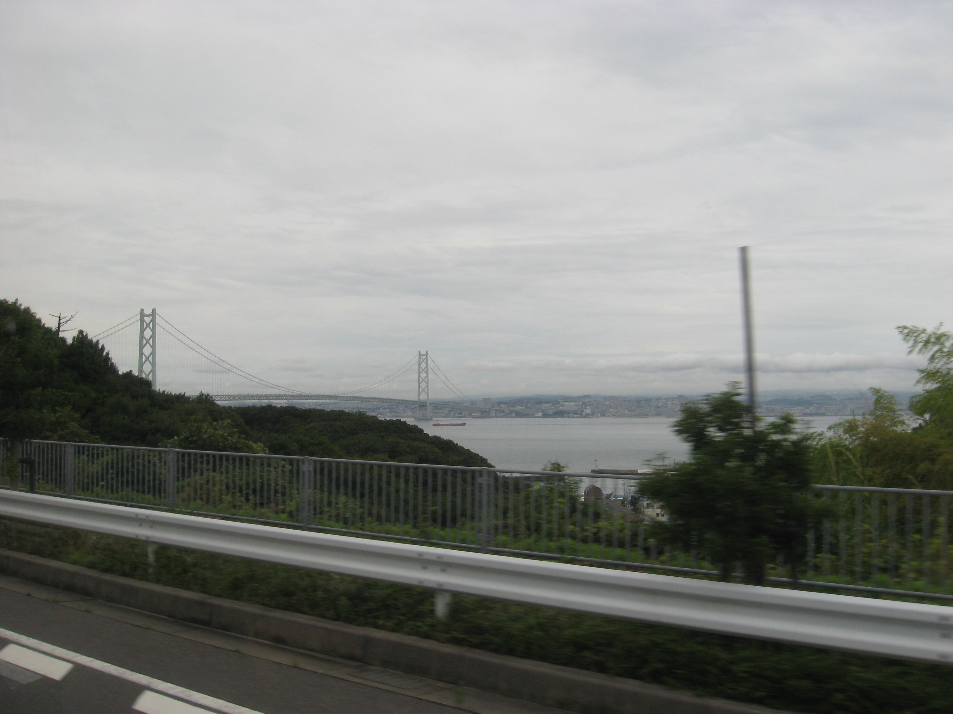 Awaji Island Bridge, Japan.  Largest suspension bridge in the world.  by Tim Jekel