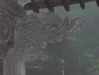 Elephant decoration at Kongobuji Temple in Koya-san, Japan 2010