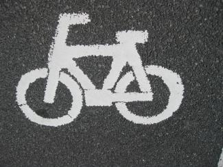 Bike symbol on the streets of Japan