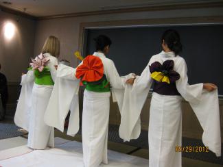 Bridesmaids Wedding Kimono with Flower Obi