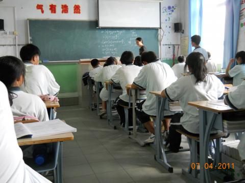 Senior Math Class in Langfang near Beijing.