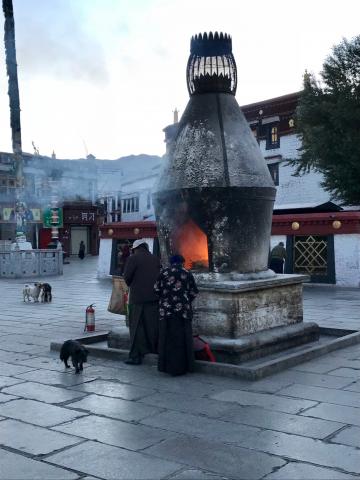 Incense burner at the Jokhang Temple, Lhasa, Tibet