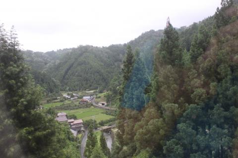 View from Koyasan train- little villages in the middle of the woods